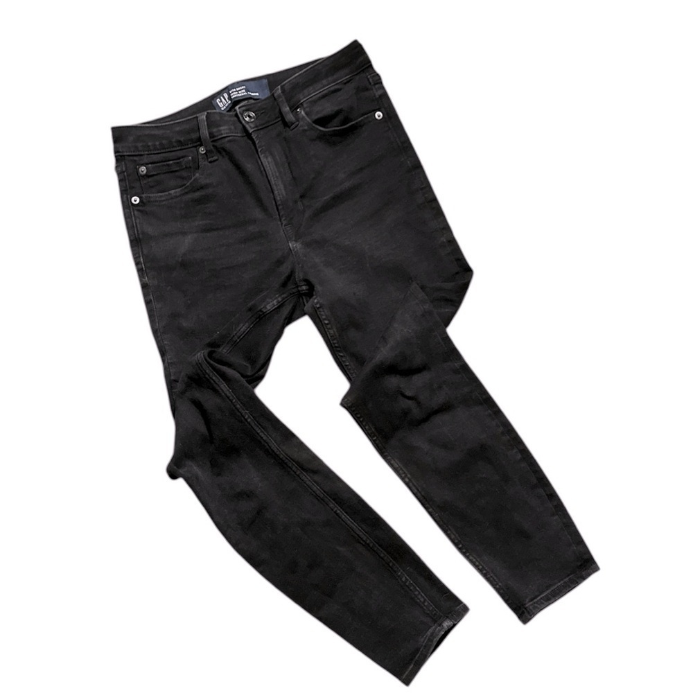 GAP Black Skinny Jeans High Rise Universal Legging Size 6 Short
